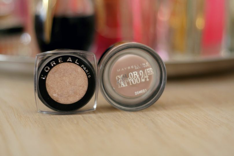 L'Oreal Infallible Eyeshadow and Maybelline Color Tattoo